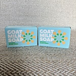 2‎ Aloe Vera Organic Scrub Bar Goat Milk Soap 3.5oz Made in Greece